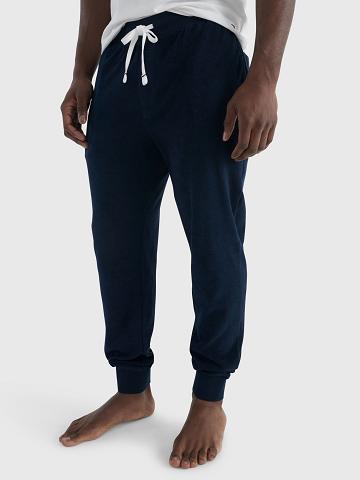 Férfi Tommy Hilfiger Terry lounge Jogger Nadrág Sötétkék | HU 1138LIS